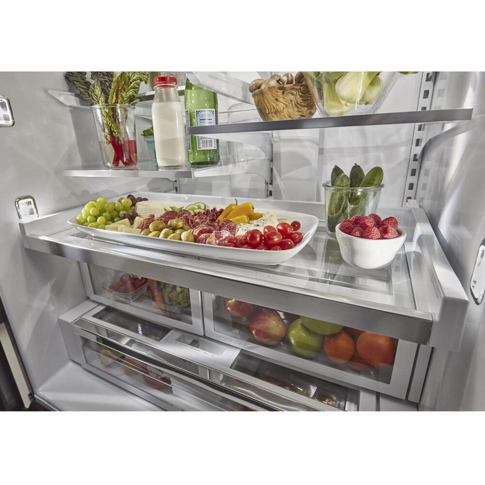 KitchenAid 26.8 Cu. Ft. French 3-Door Refrigerator in Black Stainless ...
