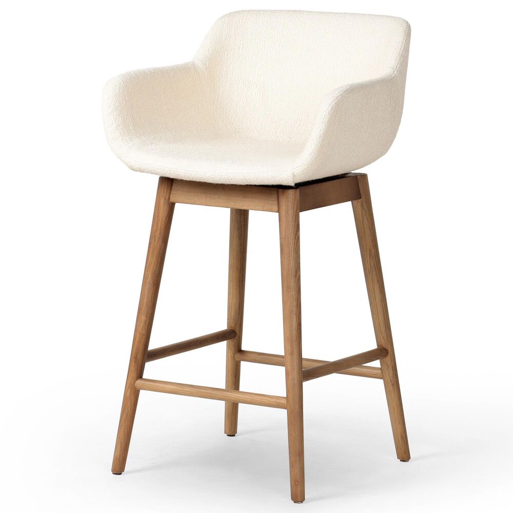 Four Hands Hannah Swivel Counter Stool in Amber Ash, , large
