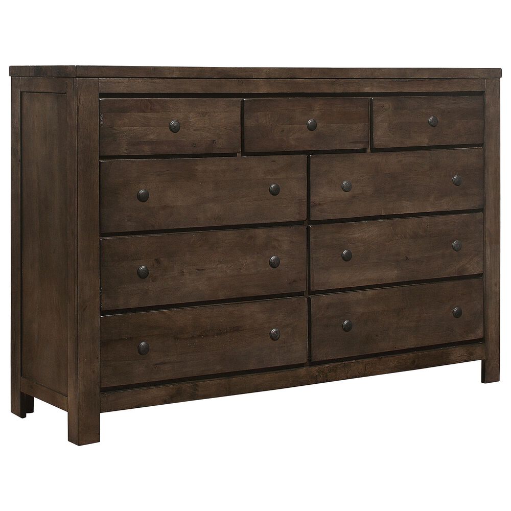 Emerald Home Furnishings Ashton Hills 9-Drawer Dresser in Ash Brown and Weathered Gray, , large