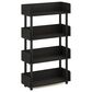 HOMLUX Turn-N-Tube 4-Tier Open Display Storage Bookshelf in Espresso, , large
