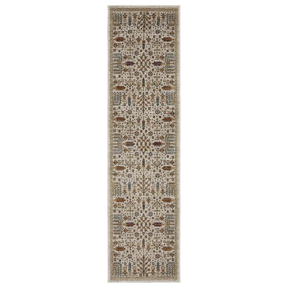 Oriental Weavers Andorra 2"6" x 12" Ivory and Multicolor Runner, , large