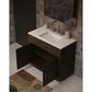 Lexora Home Abbey 36" Single Bathroom Vanity in Brown Oak with 2 cm White Cultured Marble Top and Rectangular Sink, , large