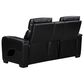 Titanic Furniture All Star Power Reclining Loveseat with Power Headrest in Black, , large
