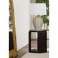 Bassett Mirror Company Rivera End Table in Charcoal Oak and Gold Tinted, , large