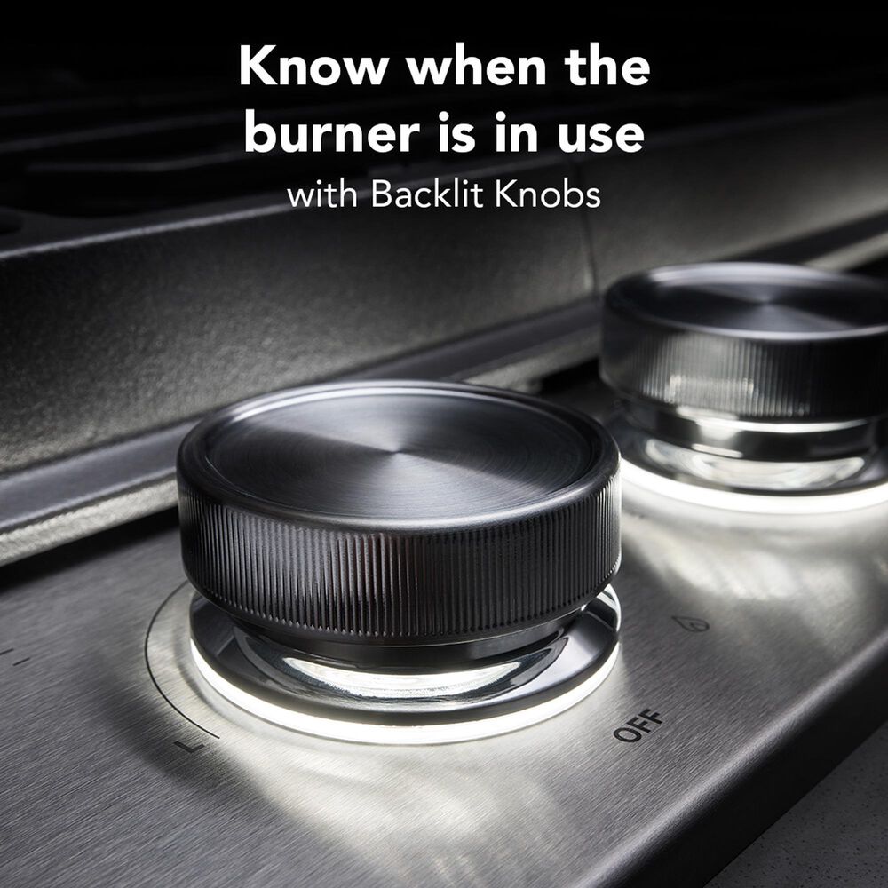 KitchenAid 30" Gas Cooktop with Aluminum Griddle and LED Backlit Knobs in Stainless Steel, , large