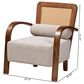 Baxton Studio Sage Arm Chair in Light Grey, , large