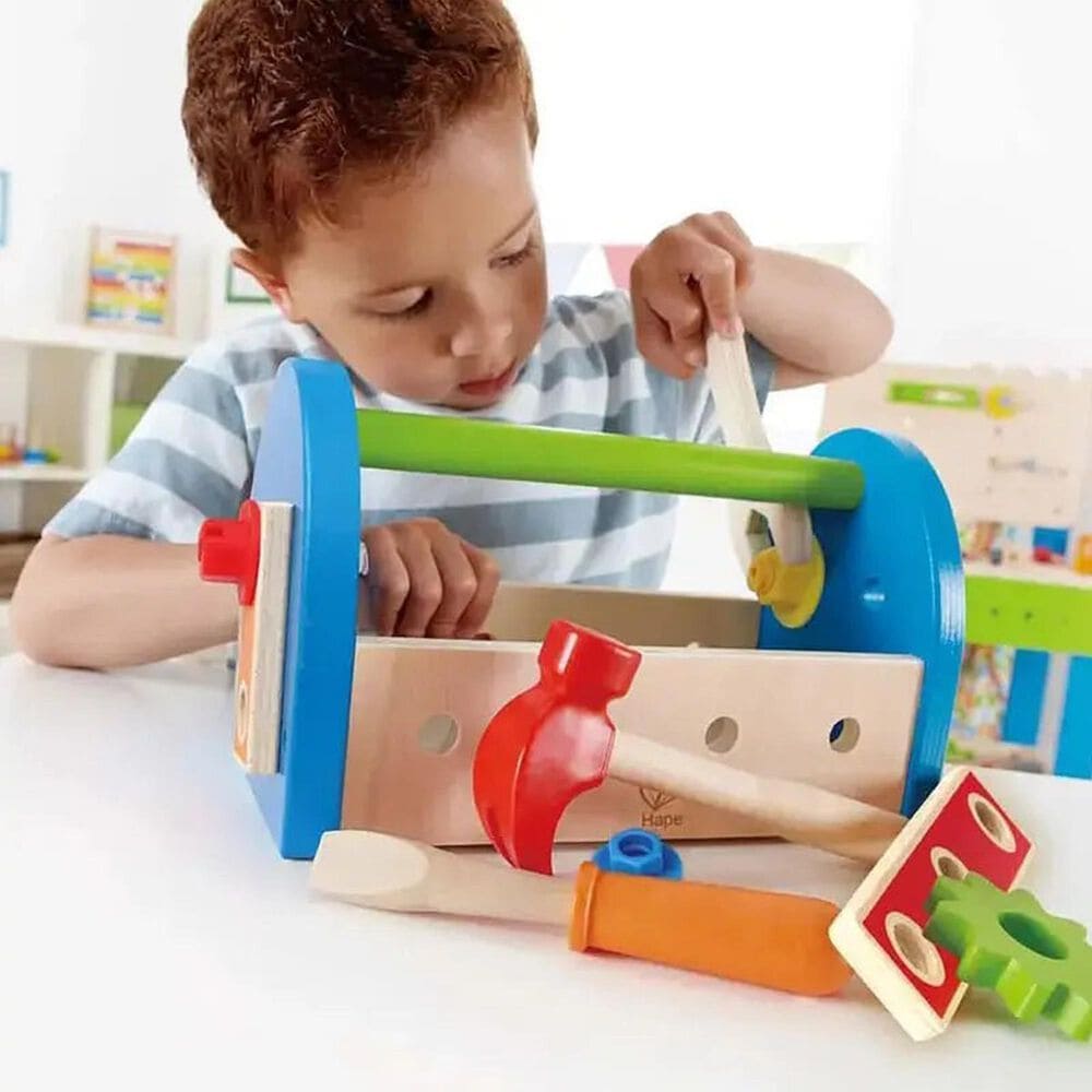 Hape Toys Fix-It Tool Box and Accessory Set in Multicolor, , large