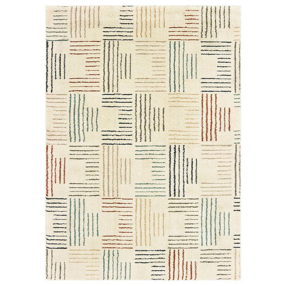 Oriental Weavers Carson 9663A 9"10" x 12"10" Ivory Area Rug, , large