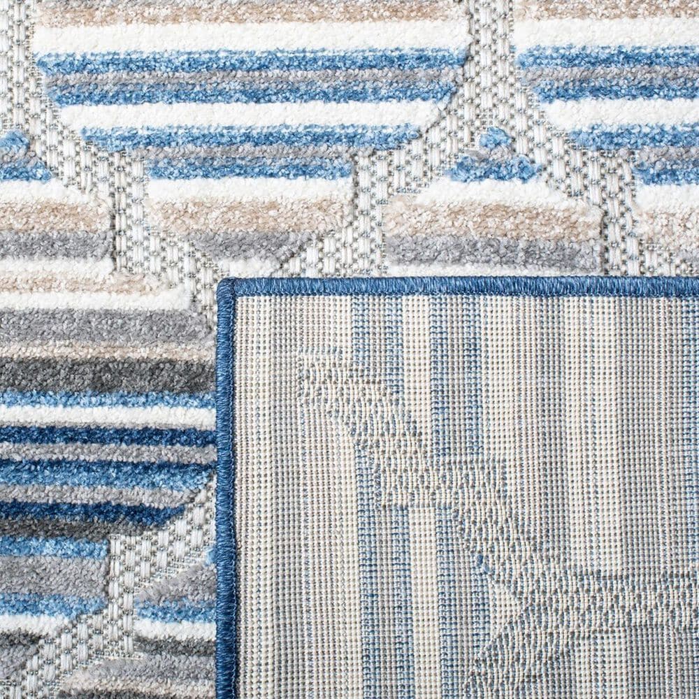Safavieh Cabana CBN333M 5&#39;3&quot; x 7&#39;7&quot; Blue and Grey Indoor/Outdoor Area Performance Rug, , large