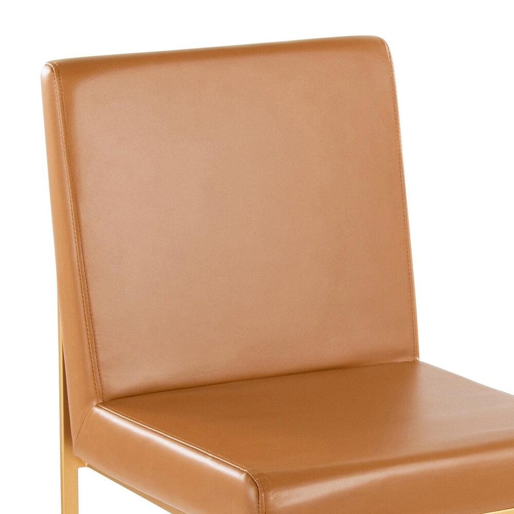 Lumisource Fuji Side Chair with Camel Cushion in Gold (Set of 2), , large