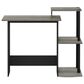 HOMLUX 40" Computer Desk with Open Side Shelves in French Oak Grey and Black, , large