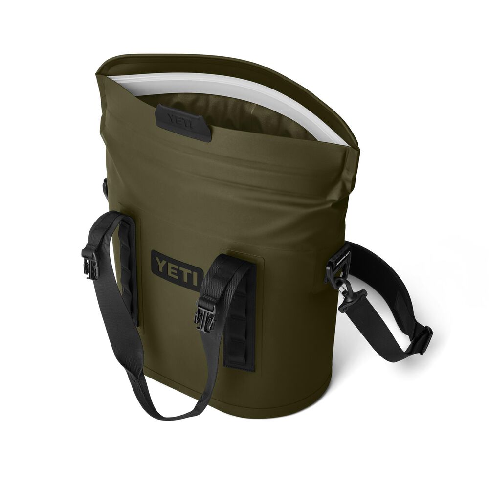 YETI Hopper M15 Tote Soft Cooler in Olive and Black, , large