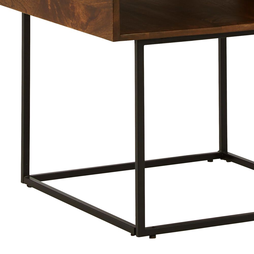 Ashley Rusitori End Table in Light Brown, Matte Black and White, , large