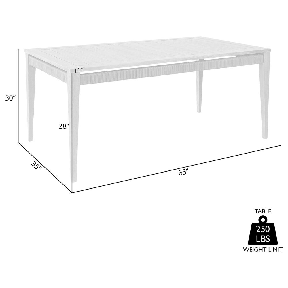 Blue River Orbit Outdoor Rectangular Dining Table in Weathered Brown - Table Only, , large