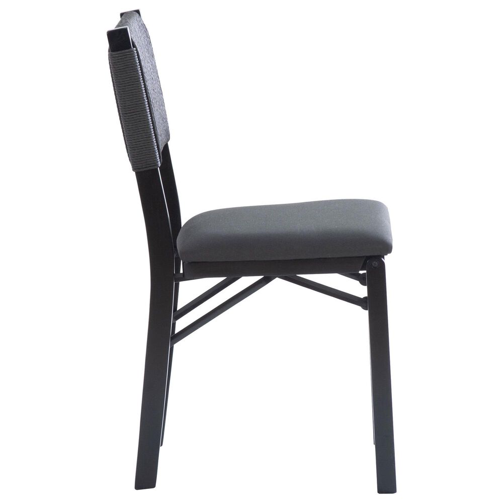 Linon Home Decor Norway Folding Chair in Black, , large