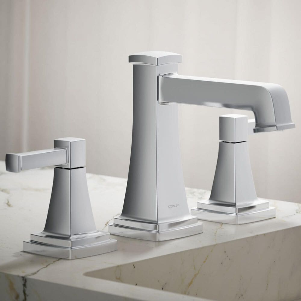 Kohler Riff Widespread Bathroom Sink Faucet in Polished Chrome, , large