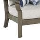 Ashley Rainier Ranch Outdoor Sofa with Beige Cushion in Brown, , large