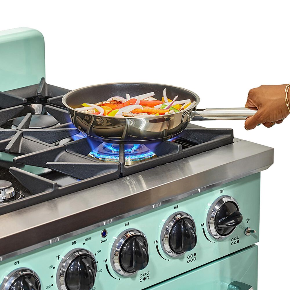 Unique Appliances Classic Retro 36" Pro Convection Gas Range in Summer Mint Green, , large