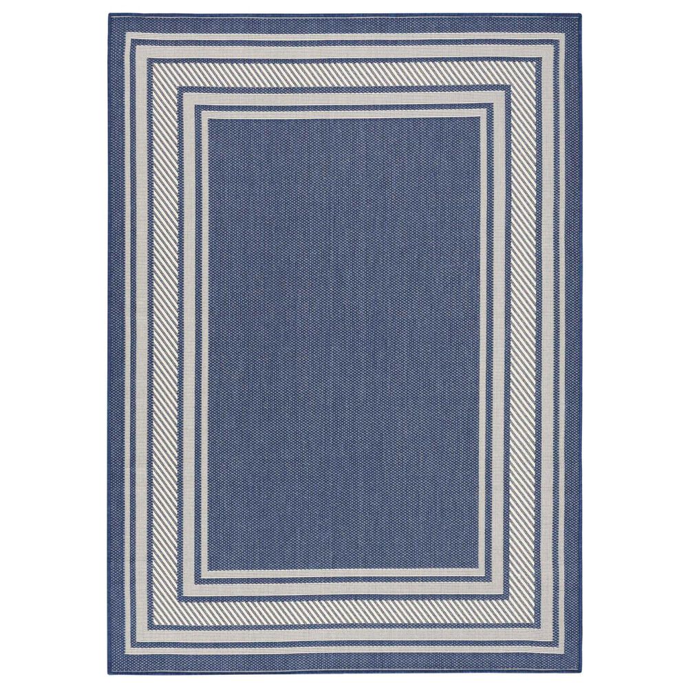 Nourison Horizon HOZ03 Navy 10" x 14" Indoor/Outdoor Area Rug, , large