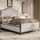 Furniture of America Lalia Queen Upholstered Panel Bed with Camelback Headboard in Matte Grey, , large