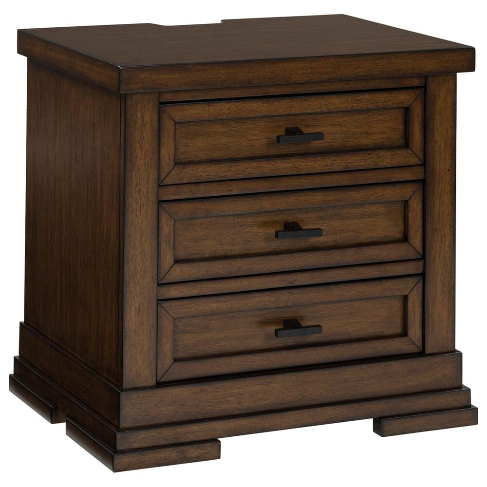 Ashley Taffenbrook 5-Piece Queen Storage Bedroom Set in Medium Brown and Black, , large