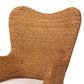 Baxton Studio Terra Arm Chair with Light Honey Rattan in White, , large