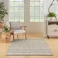 Nourison Positano POS03 Grey and Ivory 5" x 7" Indoor/Outdoor Area Rug, , large