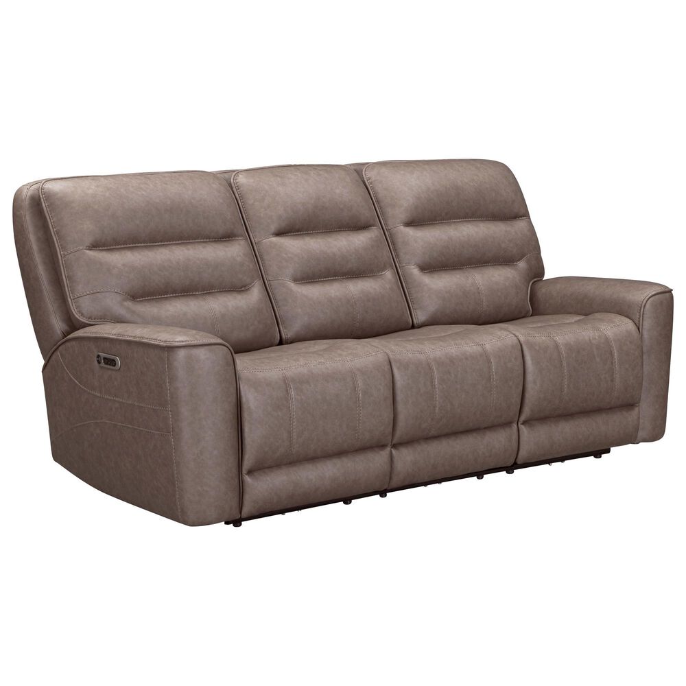 Simeon Collection Lawson Power Reclining Zero Gravity Sofa with Drop Down Table in Sydney Brunette, , large