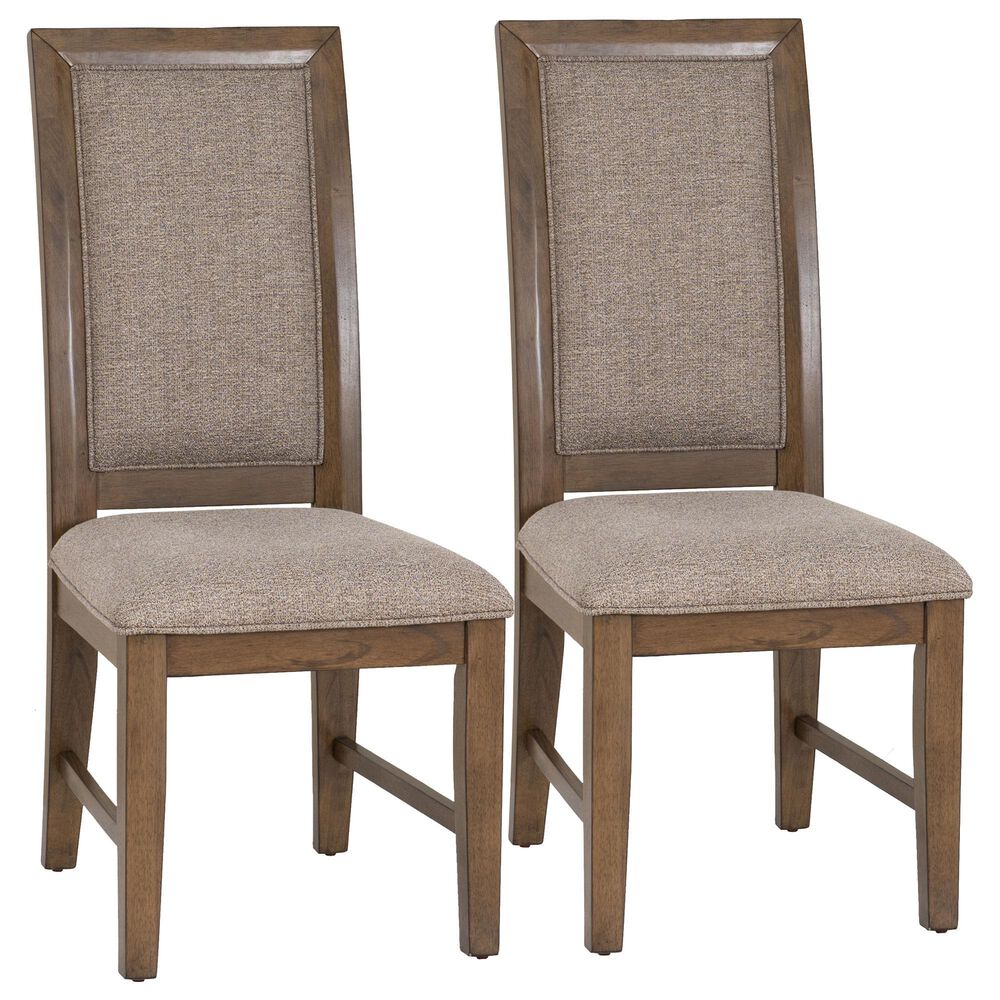 Linon Home Decor Callahan Side Chair in Walnut (Set of 2), , large