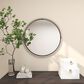 Maple and Jade 30" Round Wall Mirror in Glossy Silver, , large