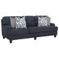 Moore Furniture Landry Stationary Sofa in Lillie Indigo, , large