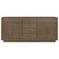 Lexora Home Abbey 72" Double Bathroom Vanity in Grey Oak with 2 cm White Cultured Marble Top and Rectangular Sinks, , large