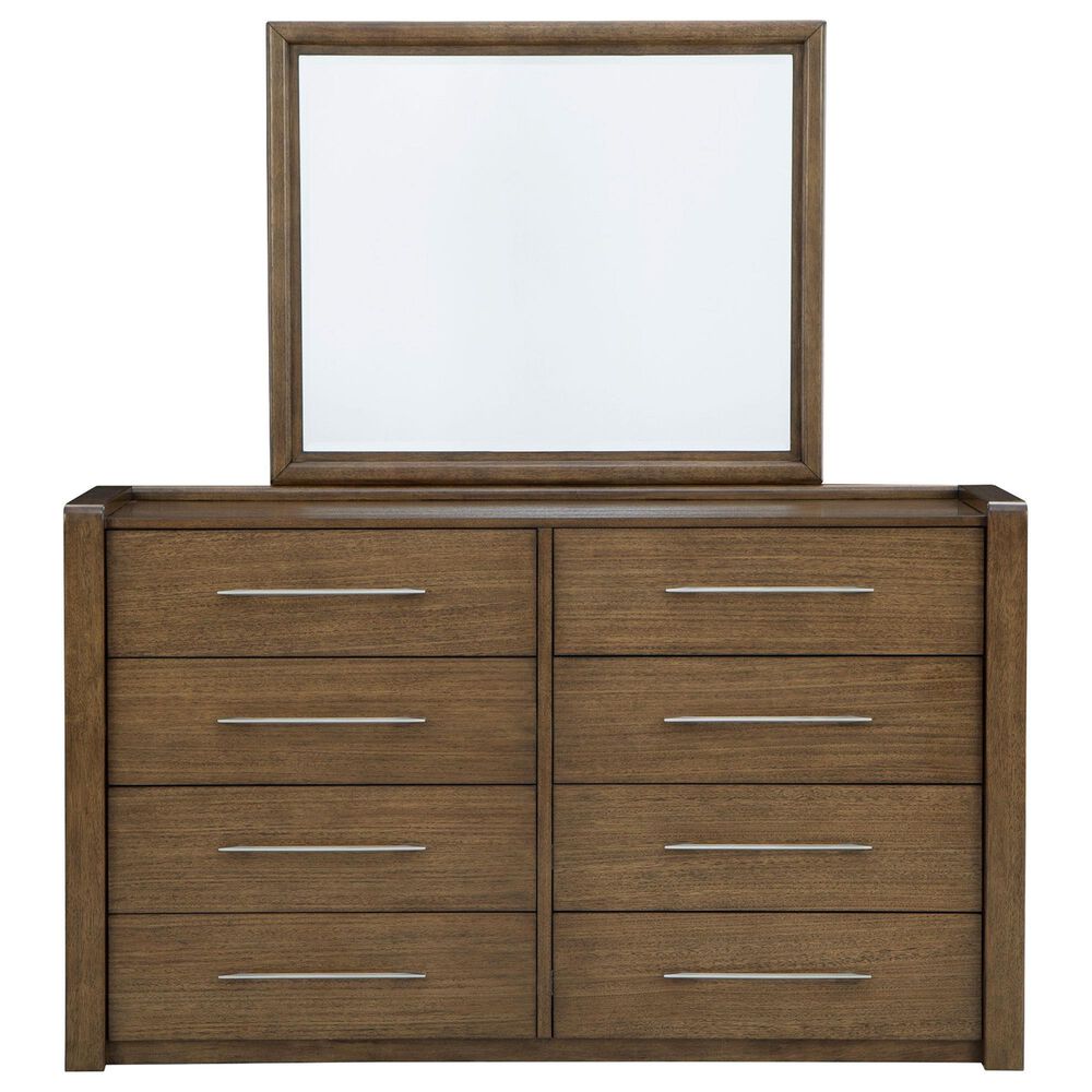 Ashley Marxmore 8 Drawer Dresser and Mirror in Brown, , large