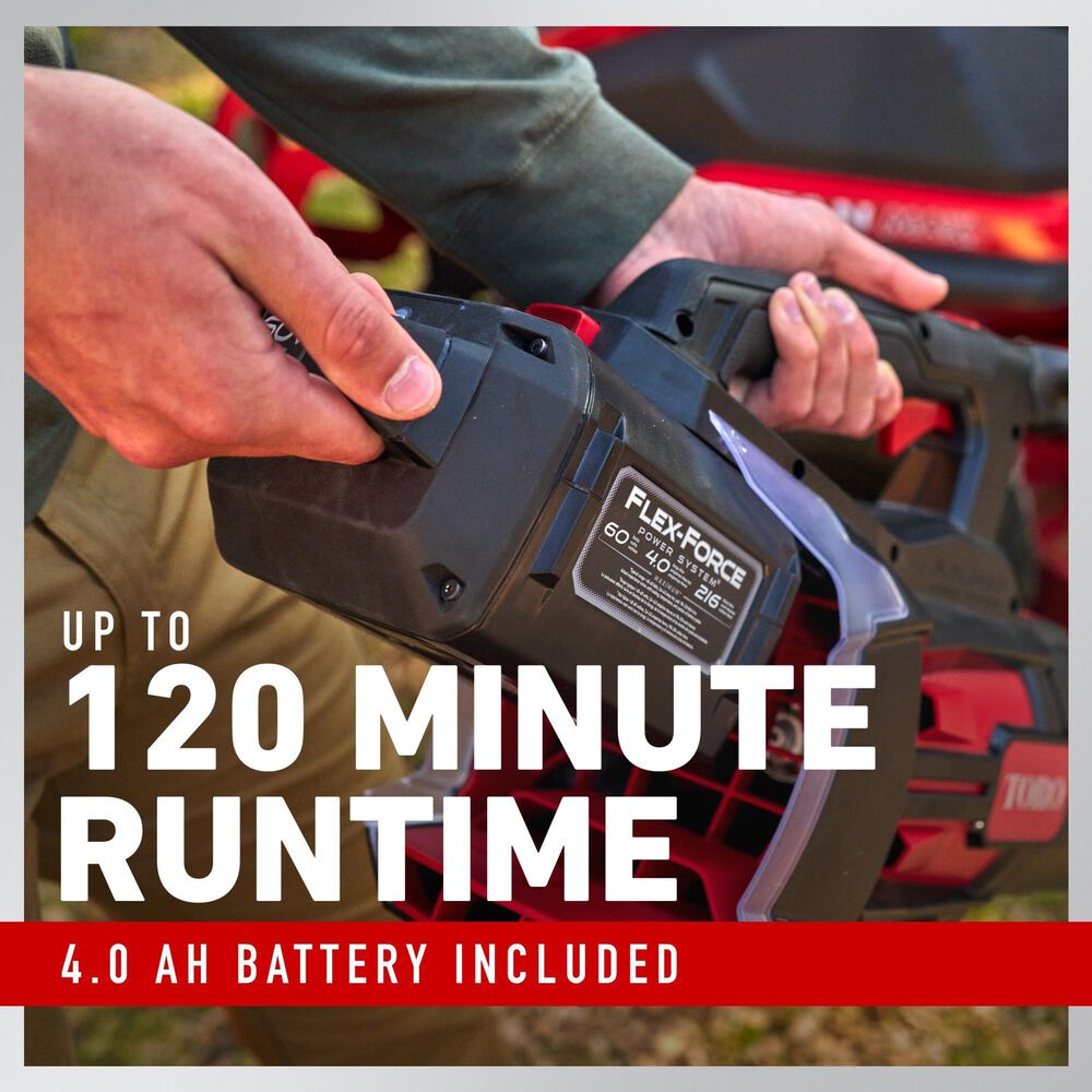 Toro 900 CFM Brushless Leaf Blower with 4.0Ah Battery in Red, , large