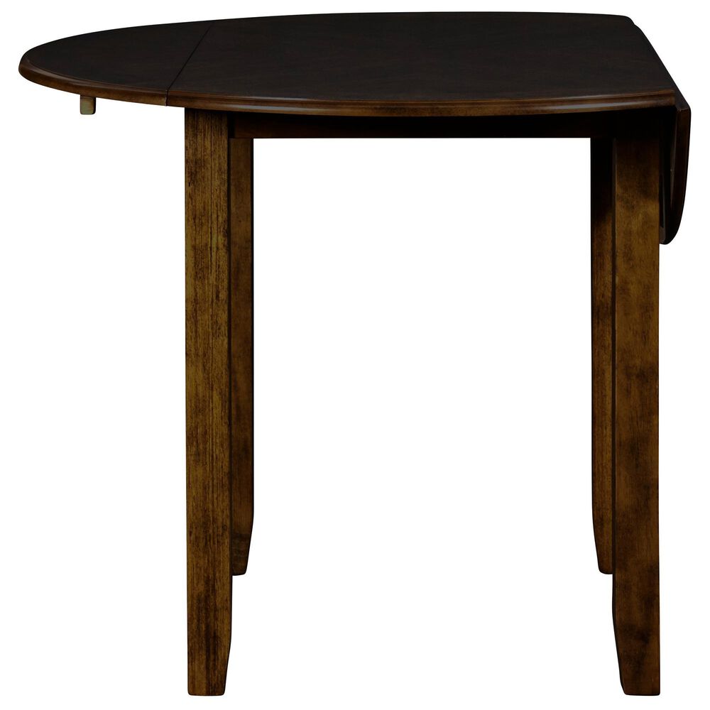 New Heritage Gia 3-Piece Round Drop Leaf Dining Set in Warm Brown, , large