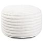 Howard Elliott Shar Pei Short Pouf in White, , large