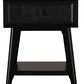 Linon Home Decor Catlett Side Table Nightstand in Matte Black, , large