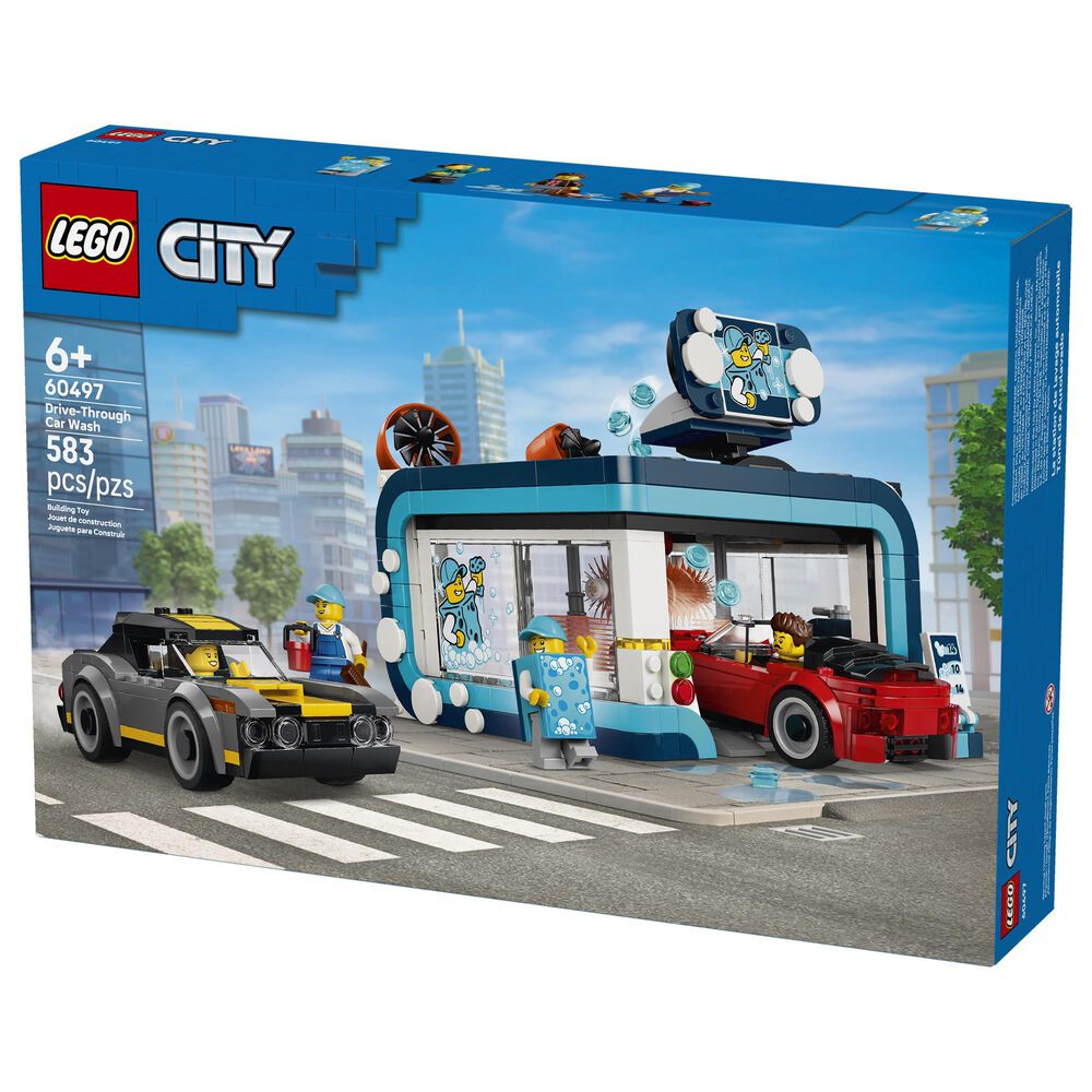 LEGO City Drive-Through Car Wash Building Set, , large