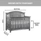 Oxford Village Willowbrook 3- Piece Nursery Set with 4 -In -1 Convertible Crib, Dresser and Changer Top in Graphite Gray, , large