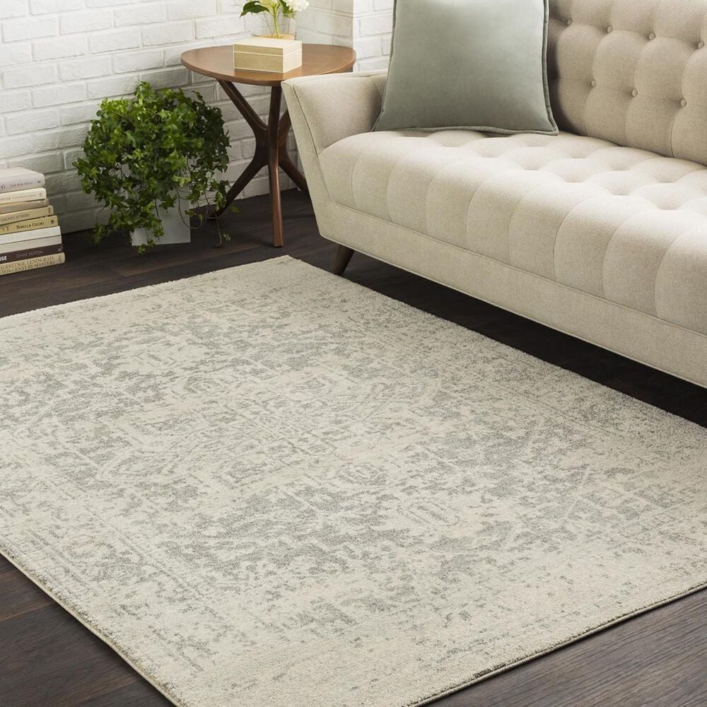 Surya Harput HAP-1024 6&#39;7&quot; x 9&#39; Charcoal, Light Gray and Beige Area Rug, , large