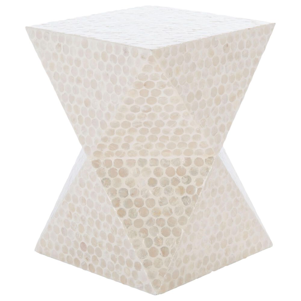 Safavieh Knight Accent Table in White, , large