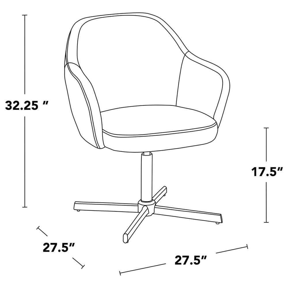 Lumisource Buena Swivel Accent Chair in Green, , large