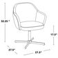 Lumisource Buena Swivel Accent Chair in Green, , large
