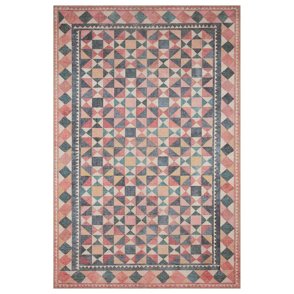 Justina Blakeney x Loloi Malik 2" x 5" Indigo and Sunrise Area Rug, , large