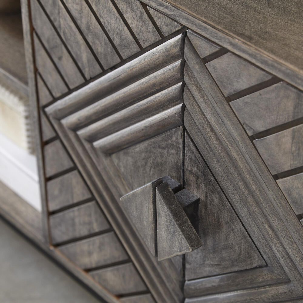 Ashley Treybrook Accent Cabinet in Distressed Gray and Black, , large