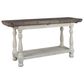 Ashley Havalance Flip-Top Sofa Table in Weathered Gray and Vintage White, , large