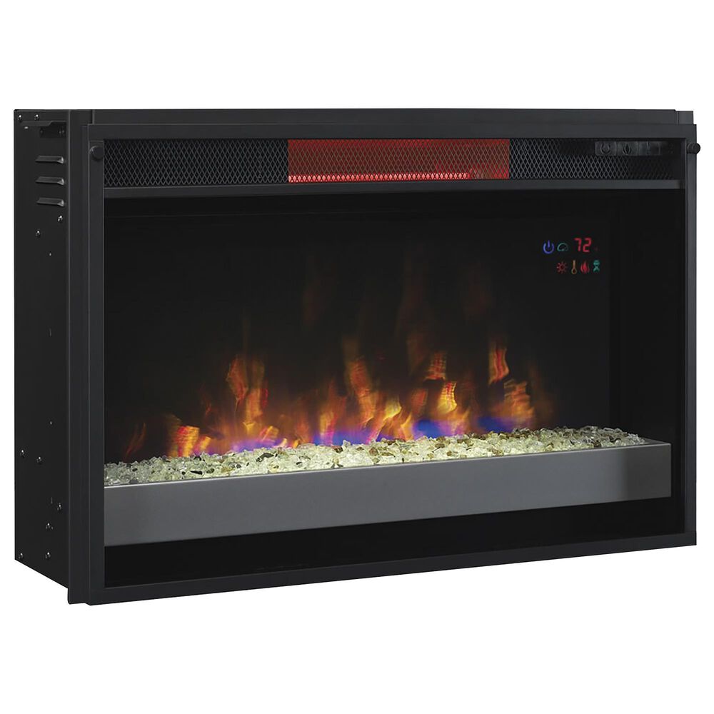 Fabio Flames Cantilever TV Stand with 26&quot; Infrared Quartz Electric Fireplace Insert, , large
