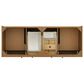 James Martin Laurent 60" Double Bathroom Vanity in Honey Oak with 3 cm Ethereal Noctis Silestone Top and Rectangular Sinks, , large