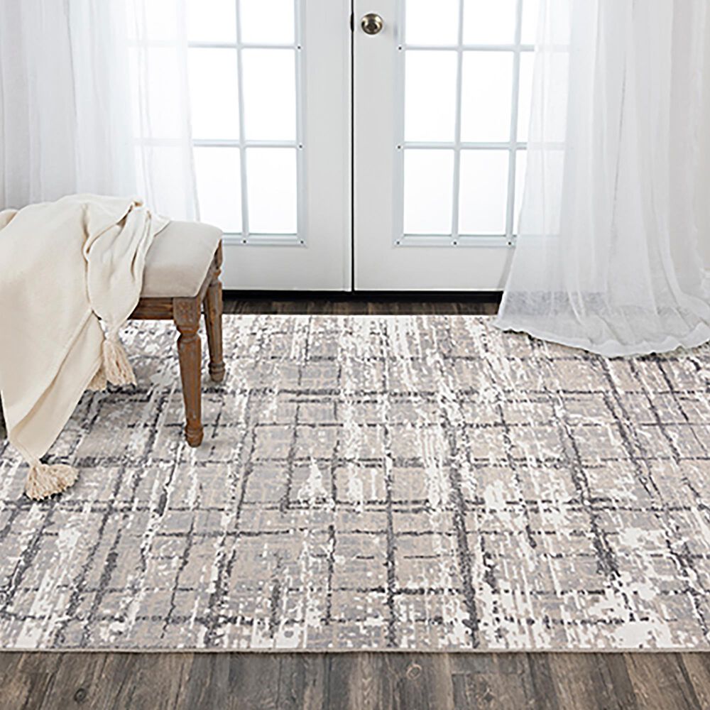 RIZZY Couture 8&#39; x 10&#39; Ivory and Gray Area Rug, , large