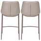 Zuo Modern Magnus Counter Chair in Gray/Dark Brown (Set of 2), , large